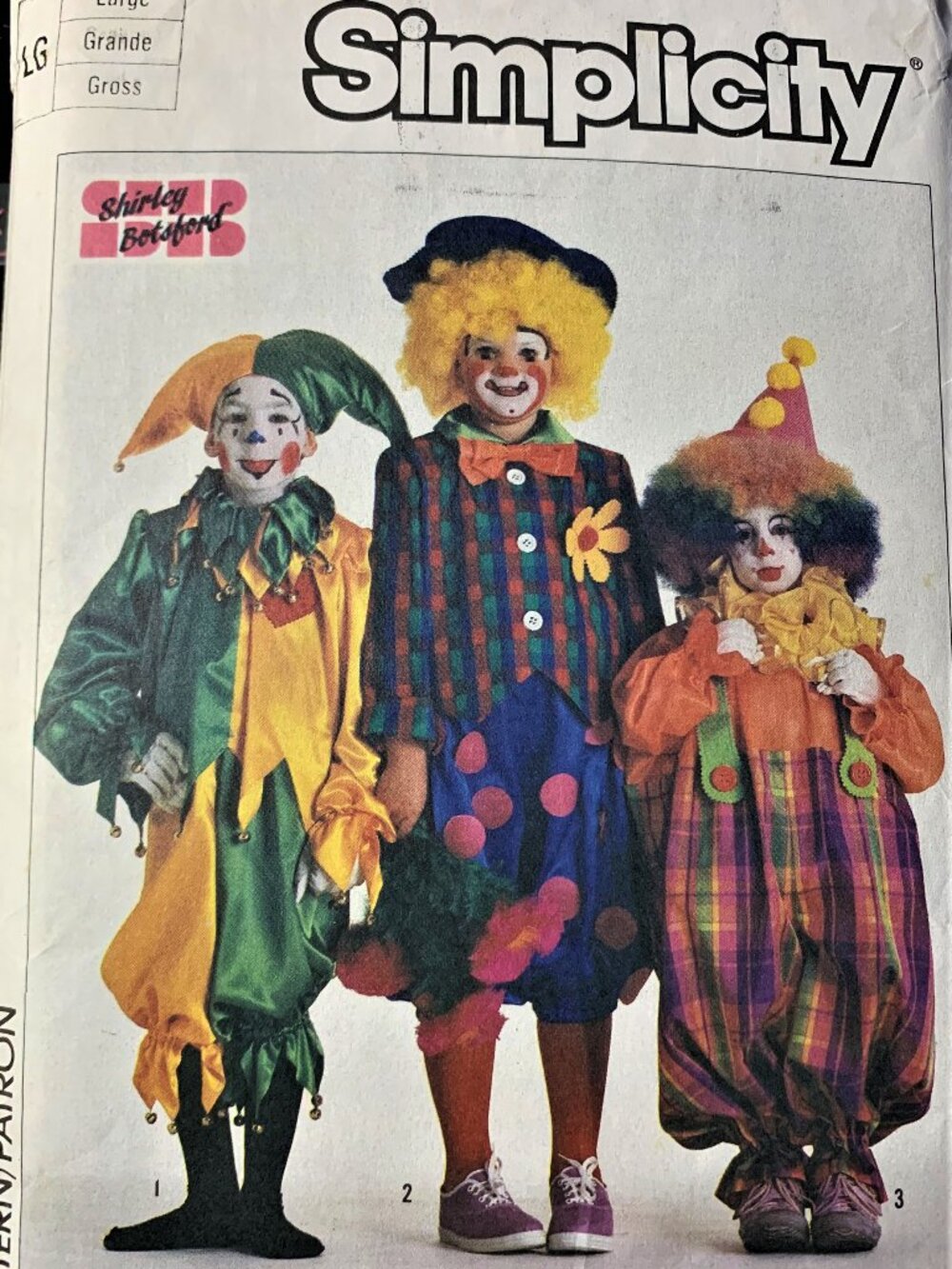 Vintage Clown  Costume Pattern